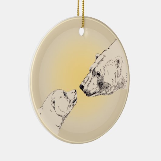 Polar Beer Ornament Moeder Baby Persoonlijke cadea (Rechts)