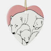 Polar Beer Ornament Moeder Baby Persoonlijke cadea (Rechts)