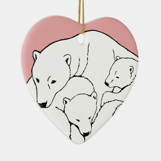 Polar Beer Ornament Moeder Baby Persoonlijke cadea (Rechts)