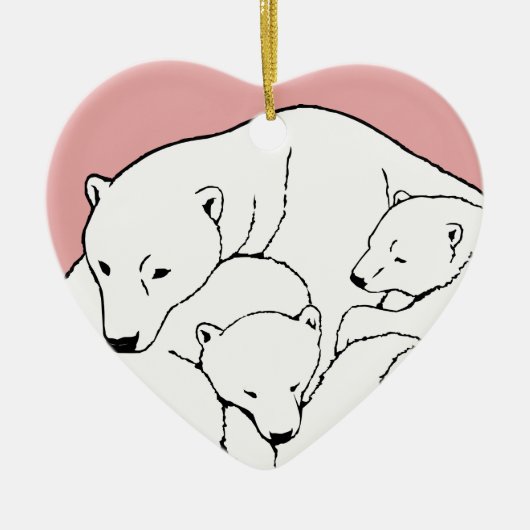 Polar Beer Ornament Moeder Baby Persoonlijke cadea (Voorkant)