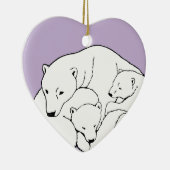 Polar Beer Ornament Moeder Baby Persoonlijke cadea (Rechts)