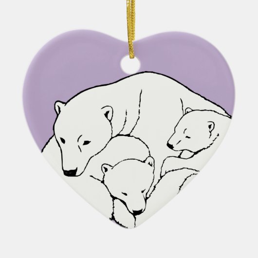 Polar Beer Ornament Moeder Baby Persoonlijke cadea (Voorkant)