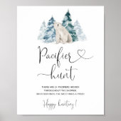 Polar beer Pacifier jacht baby shower game Poster (Voorkant)