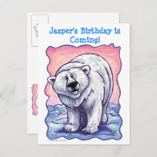 Polar Beer Party Center Aankondigingskaart (Voorkant / Achterkant)