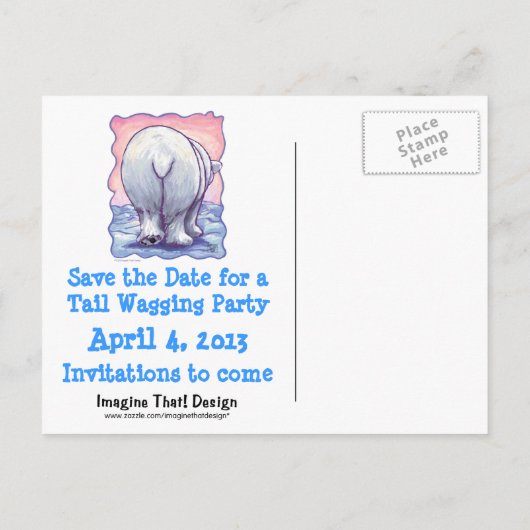 Polar Beer Party Center Aankondigingskaart (Achterkant)