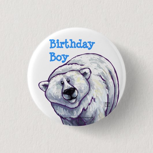 Polar Beer Party Center Ronde Button 3,2 Cm (Voorkant)