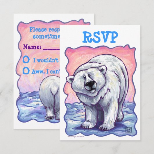 Polar Beer Party Center RSVP Kaartje (Voorkant / Achterkant)