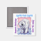 Polar Beer Party Center Save the Date Magneet (Voorkant / Achterkant)