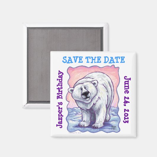 Polar Beer Party Center Save the Date Magneet (Voorkant / Achterkant)