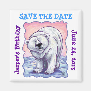 Polar Beer Party Center Save the Date Magneet
