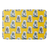 Polar Beer Pattern Design op geel Badmat (Voorkant)