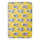 Polar Beer Pattern Design op geel Badmat (Voorkant Verticaal)