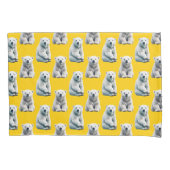 Polar Beer Pattern Design op geel Kussensloop (Voorkant)