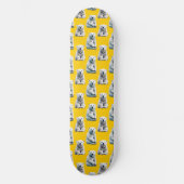 Polar Beer Pattern Design op geel Persoonlijk Skateboard (Voorkant)