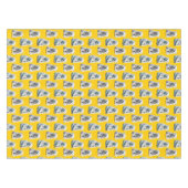 Polar Beer Pattern Design op geel Tafelkleed (Voorkant (Horizontaal))