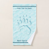 Polar Beer Paw Print Bad Handdoek (Handdoek)