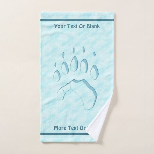 Polar Beer Paw Print Bad Handdoek (Handdoek)