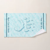 Polar Beer Paw Print Bad Handdoek (Handdoek)