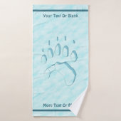 Polar Beer Paw Print Badhanddoek (Badhanddoek)