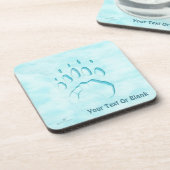 Polar Beer Paw Print Bier Onderzetter (Linkerzijde)
