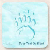 Polar Beer Paw Print Bier Onderzetter (Voorkant)