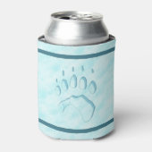 Polar Beer Paw Print Blikjeskoeler (Blikje Voorkant)