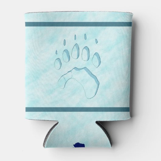 Polar Beer Paw Print Blikjeskoeler (Voorkant)