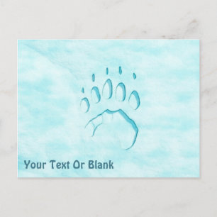 Polar Beer Paw Print Briefkaart