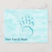 Polar Beer Paw Print Briefkaart (Voorkant)