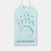 Polar Beer Paw Print Cadeaulabel (Voorkant)