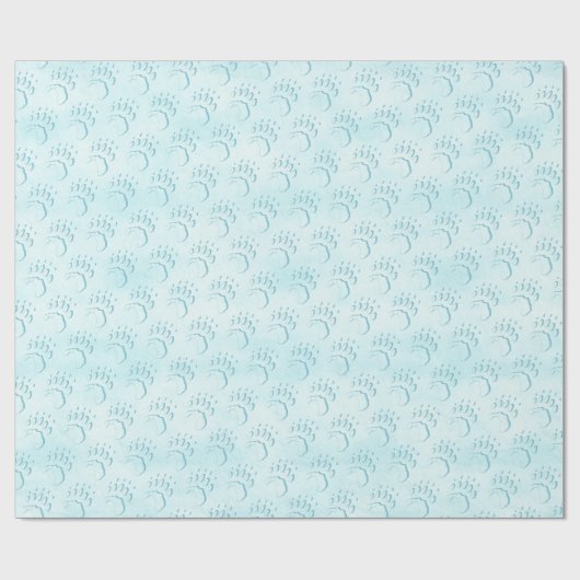 Polar Beer Paw Print Cadeaupapier (Vlak)