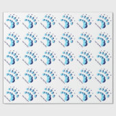 Polar Beer Paw Print Cadeaupapier (Vlak)