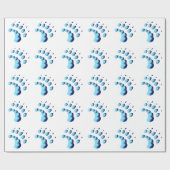 Polar Beer Paw Print Cadeaupapier (Vlak)