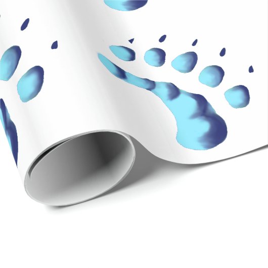 Polar Beer Paw Print Cadeaupapier (Rol Hoek)