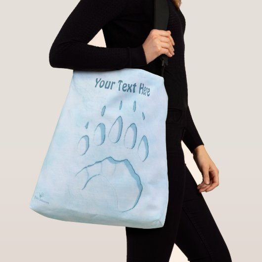 Polar Beer Paw Print Crossbody Tas (Dichtbij)