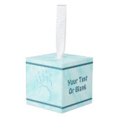 Polar Beer Paw Print Decoratie (Voorkant hoekig)