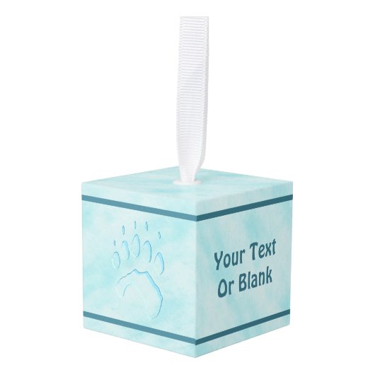 Polar Beer Paw Print Decoratie (Voorkant hoekig)