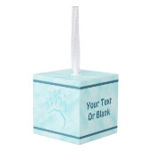 Polar Beer Paw Print Decoratie (Achter hoekig)