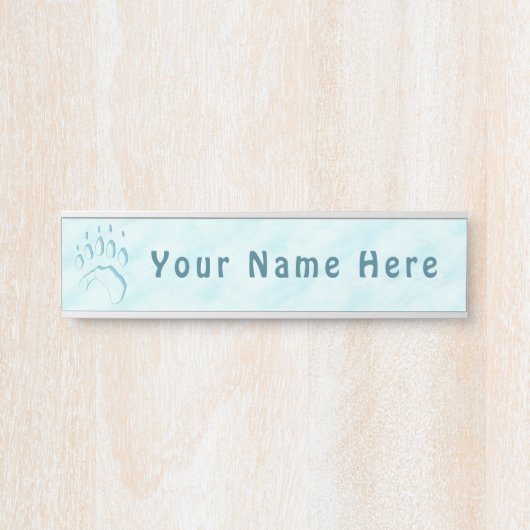 Polar Beer Paw Print Deurbordje (Voorkant)