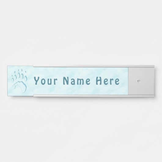 Polar Beer Paw Print Deurbordje (Voorkant)