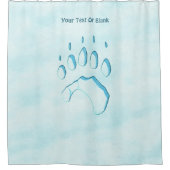 Polar Beer Paw Print Douchegordijn (Voorkant)