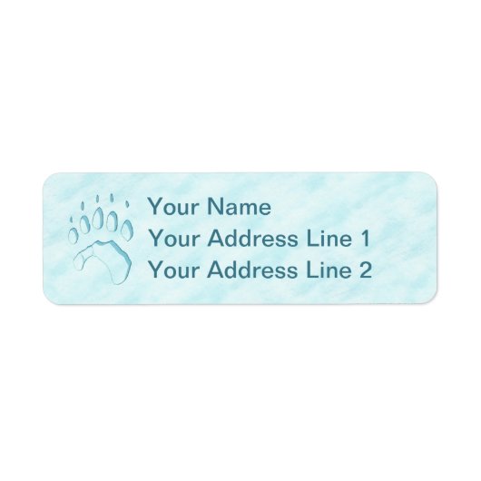 Polar Beer Paw Print Etiket (Voorkant)