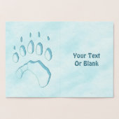 Polar Beer Paw Print Folie Kaarten (Binnen)