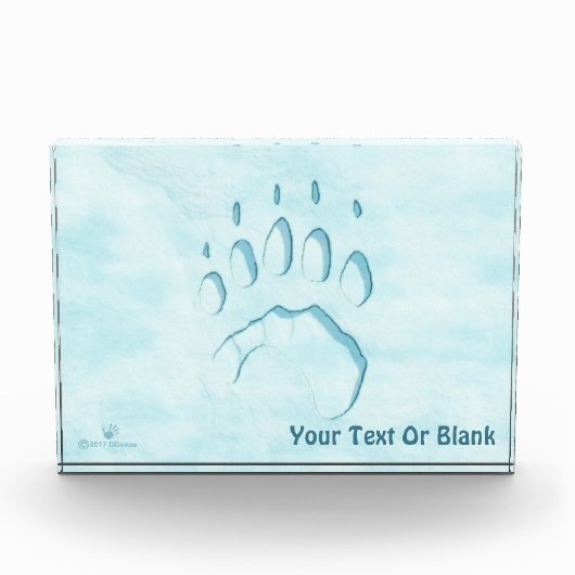 Polar Beer Paw Print Fotoblokken (Voorkant)