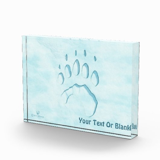 Polar Beer Paw Print Fotoblokken (Rechts)