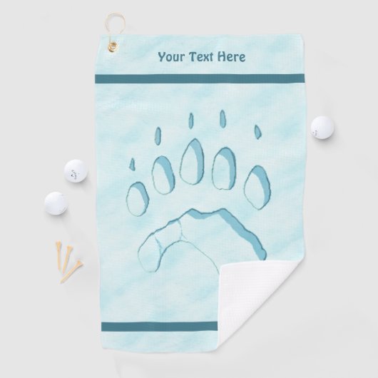 Polar Beer Paw Print Golfhanddoek (Insitu)
