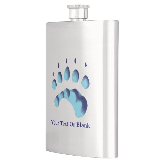 Polar Beer Paw Print Heupfles (Links)