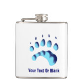 Polar Beer Paw Print Heupfles (Voorkant)