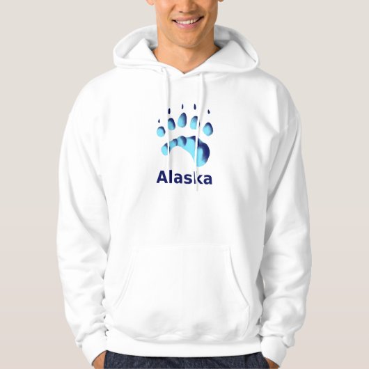 Polar Beer Paw Print Hoodie (Voorkant)