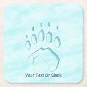 Polar Beer Paw Print Kartonnen Onderzetters (Voorkant)
